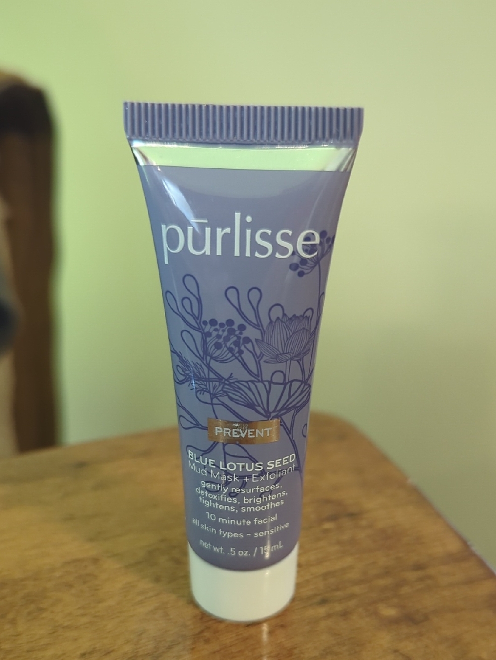 5 ⭐️ for $25 Purlisse Blue Lotus Seed Mud Mask & Exfoliant Travel Size 15ml